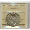 Image 1 : 1949  50¢  ICCS MS-60,