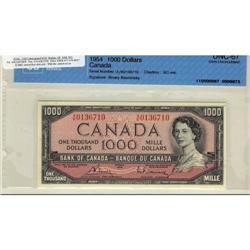 BC-44c 1954  $1000 Bouey-Rasminski  #A/K0136710 C