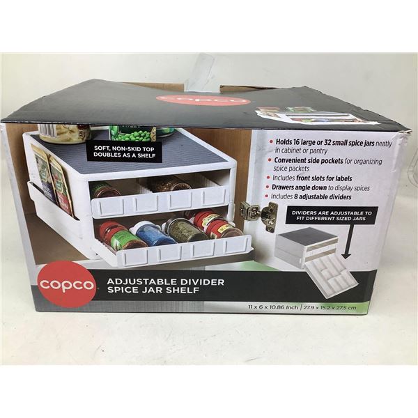 Copco Adjustable Divider Spice Jar Shelf
