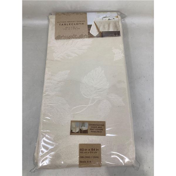 Autumn Medley Damask Tablecloth (60in x 84in) Oblong/Oval