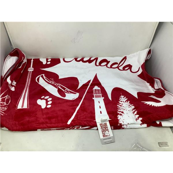 Oh Canada Cotton Beach Towel (36in x 72in)