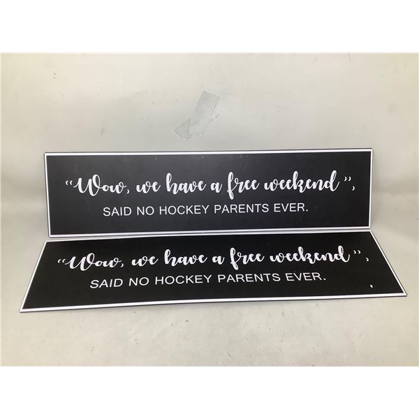 Hockey Parents Home Decor Signs (2ct)