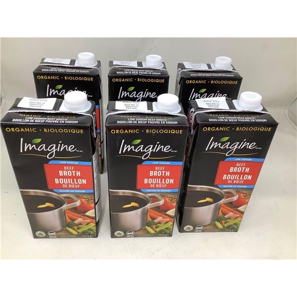 Imagine Organic Beef Broth (6 x 1L)