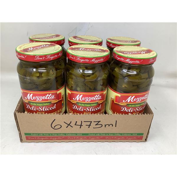 Mezzetta Deli Sliced Hot Jalapenos Peppers (6 x 473ml)