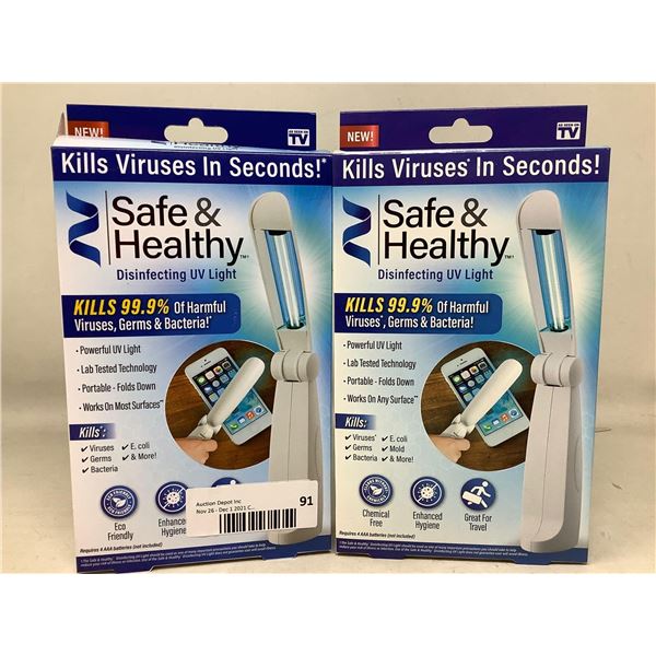 Safe & Healthy Disinfecting UV Light (2ct)