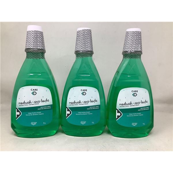 Care Antibacterial Mouthwash-Original Mint (3 x 1L)