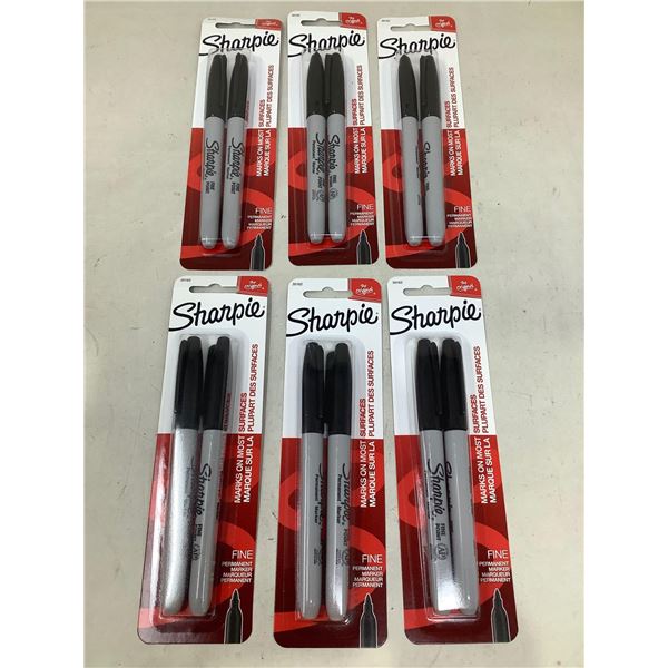 Sharpie Fine Permanent Markers (6 x 2)