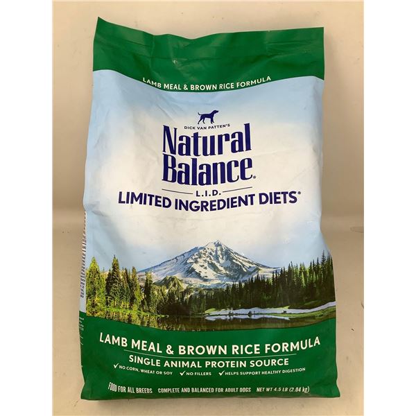 Natural Balance Lamb Meal & Brown Rice Formula (4.5lb)