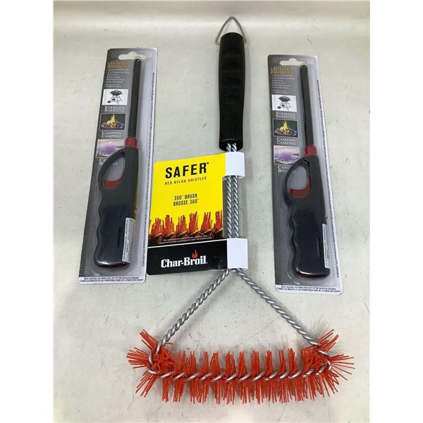 Lot of BBQ Lighters and Grill Brush
