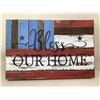 Image 1 : Bless Our Home Flag Wall Decor (18in x 12in)