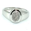 Image 1 : Silver Diamond(0.2ct) Rhodium Plated Ring (~weight 2.95g) (Estimated Selling Price from $54 to $108)
