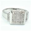 Image 1 : Silver Diamond(0.4ct) Rhodium Plated Ring (~weight 3.65g) (Estimated Selling Price from $66 to $132)