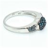 Image 2 : Silver Blue Diamond(0.3ct) Rhodium Plated Ring (~weight 3.05g) (Estimated Selling Price from $57 to 