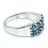 Image 2 : Silver Blue Sapphire (2.7ct) Rhodium Plated Ring (~weight 4.45g) (Estimated Selling Price from $33 t