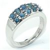Image 3 : Silver Blue Sapphire (2.7ct) Rhodium Plated Ring (~weight 4.45g) (Estimated Selling Price from $33 t