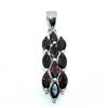 Image 1 : Silver Garnet(3.3ct) Rhodium Plated Pendant (~weight 2.9g)