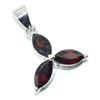 Image 2 : Silver Garnet(1.85ct) Rhodium Plated Pendant (~weight 1.9g)