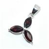 Image 3 : Silver Garnet(1.85ct) Rhodium Plated Pendant (~weight 1.9g)