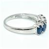 Image 2 : Silver Blue Sapphire(1.85ct) Rhodium Plated Ring (~weight 2.2g)