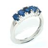 Image 3 : Silver Blue Sapphire(1.85ct) Rhodium Plated Ring (~weight 2.2g)