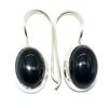 Image 1 : Silver Black Onyx(12.5ct) Hand Made Earrings (~weight 6.25g) (Estimated Selling Price from $30 to $6