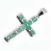 Image 2 : Silver Emerald(2.7ct) Rhodium Plated Pendant (~weight 3.6g)