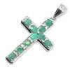 Image 3 : Silver Emerald(2.7ct) Rhodium Plated Pendant (~weight 3.6g)