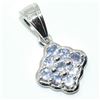 Image 2 : Silver Tanzanite(0.9ct) Rhodium Plated Pendant (~weight 2.05g)