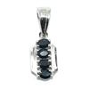 Image 1 : Silver Blue Sapphire(0.9ct) Rhodium Plated Pendant (~weight 1.67g)