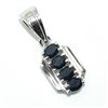 Image 2 : Silver Blue Sapphire(0.9ct) Rhodium Plated Pendant (~weight 1.67g)