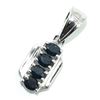 Image 3 : Silver Blue Sapphire(0.9ct) Rhodium Plated Pendant (~weight 1.67g)