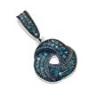 Image 2 : Silver Blue Diamond(0.4ct) Rhodium Plated Pendant (~weight 2g) (Estimated Selling Price from $36 to 