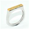 Image 3 : 2-toned Silver Diamond(0.15ct) Gold Rhodium Plated Ring (~weight 2.65g) (Estimated Selling Price fro