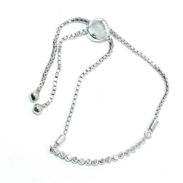 Silver Diamond(0.25ct) Rhodium Plated Bracelet (~weight 6.5g) (Estimated Selling Price from $96 to $