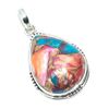 Image 2 : Silver Pink Spiny Oyster Turquoise(11.75ct) Hand Made Pendant (~weight 6.05g)