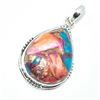 Image 3 : Silver Pink Spiny Oyster Turquoise(11.75ct) Hand Made Pendant (~weight 6.05g)
