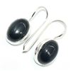 Image 3 : Silver Black Onyx(15.3ct) Hand Made Earrings (~weight 6.15g)