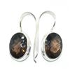 Image 1 : Silver Smokey Quartz(11.5ct) Hand Made Earrings (~weight 5.65g)
