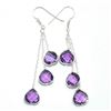 Image 1 : Silver Amethyst(7.2ct) Hand Made Earrings (~weight 6.5g) (Estimated Selling Price from $30 to $60)