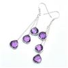 Image 3 : Silver Amethyst(7.2ct) Hand Made Earrings (~weight 6.5g) (Estimated Selling Price from $30 to $60)