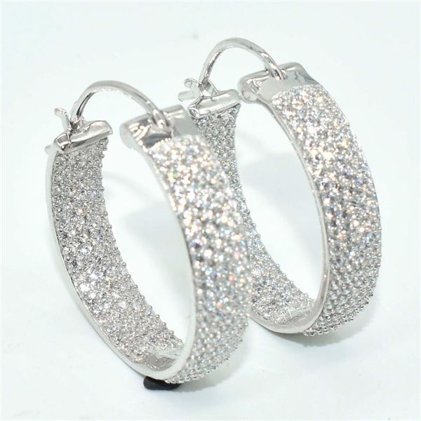 Silver Cubic Zirconia(1.45ct) Rhodium Plated Ring (~weight 8.15g) (Estimated Selling Price from $60 