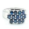 Image 1 : Silver Blue Sapphire(2.7ct) Rhodium Plated Ring (~weight 5.4g) (Estimated Selling Price from $42 to 