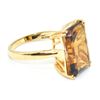 Image 2 : Gold plated Silver Beer Quartz(15.5ct) Gold Rhodium Plated Ring (~weight 6.65g) (Estimated Selling P