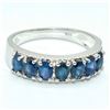 Image 1 : Silver Blue Sapphire(2.15ct) Rhodium Plated Ring (~weight 2.95g)