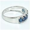 Image 2 : Silver Blue Sapphire(2.15ct) Rhodium Plated Ring (~weight 2.95g)