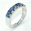 Image 3 : Silver Blue Sapphire(2.15ct) Rhodium Plated Ring (~weight 2.95g)