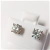 Image 2 : 14K White Gold White Moissanite(1.12ct) Earrings (~Size )(Ring is resizable for $40) (~length inches
