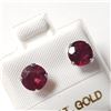 Image 2 : 10K Yellow Gold Ruby(2.1ct) Earrings (~Size )(Ring is resizable for $40) (~length inches), Made in C