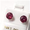 Image 3 : 10K Yellow Gold Ruby(2.1ct) Earrings (~Size )(Ring is resizable for $40) (~length inches), Made in C
