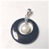 Image 1 : Silver Pearl Pendant (~Size )(Ring is resizable for $40) (~length inches), Suggested Retail Value $8